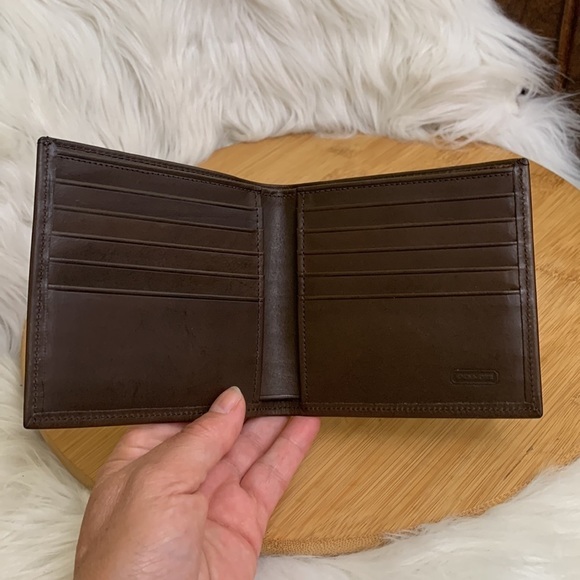 Coach Vintage 80’s Water Buffalo Leather Slim Billfold Wallet + Mini Coach Book - Picture 5 of 17